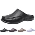 thumbnail image 2 of NOKIO Men's Closed Toe Mules Sandals Breathable Backless Casual Clog Shoes Comfort S𝗅ip On Walking L𝗈afers Lightweight Indoor Outdoor D𝗋essy Slippers Fashion V𝗂ntage Summer Work Slides, 2 of 9