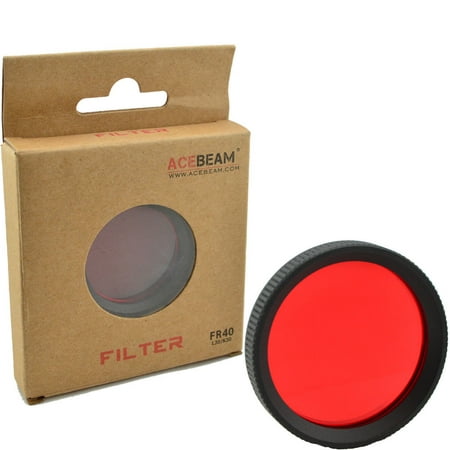 AceBeam FR40 Red Filter / Diffuser Lens for Acebeam L30 & K30 (Best Red Lens Flashlight)