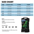 thumbnail image 6 of Disketp Space Dino Cartoon Black Sleeveless Tshirts For Men, Muscle Shirts For Men Dry Fit Tank Top-Medium, 6 of 8