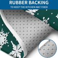 thumbnail image 4 of Green Christmas Snowflake Pattern Bathroom Rugs Sets 3 Piece,Toilet Cover Set,Absorbent Non Slip Bathroom Mats Sets with U-Shaped Contour Rug Toilet Rug Set, 4 of 5