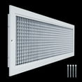 thumbnail image 3 of Fits 8x30 and 30x8 Duct Opening | Aluminum Eggcrate Return Air Grille | Low Noise & High Air Flow, Rust Proof Vent Cover Grill for Sidewall & Ceiling | White | Outer Dimensions: 9.75" X 31.75", 3 of 8