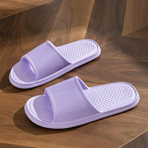 Alkepwun Women Shower Slippers Lightweight Open Toe Bathroom Slippers Sandals Non Slip Shoes Indoor Slides Quick Drying House Slippers for Pool Camping