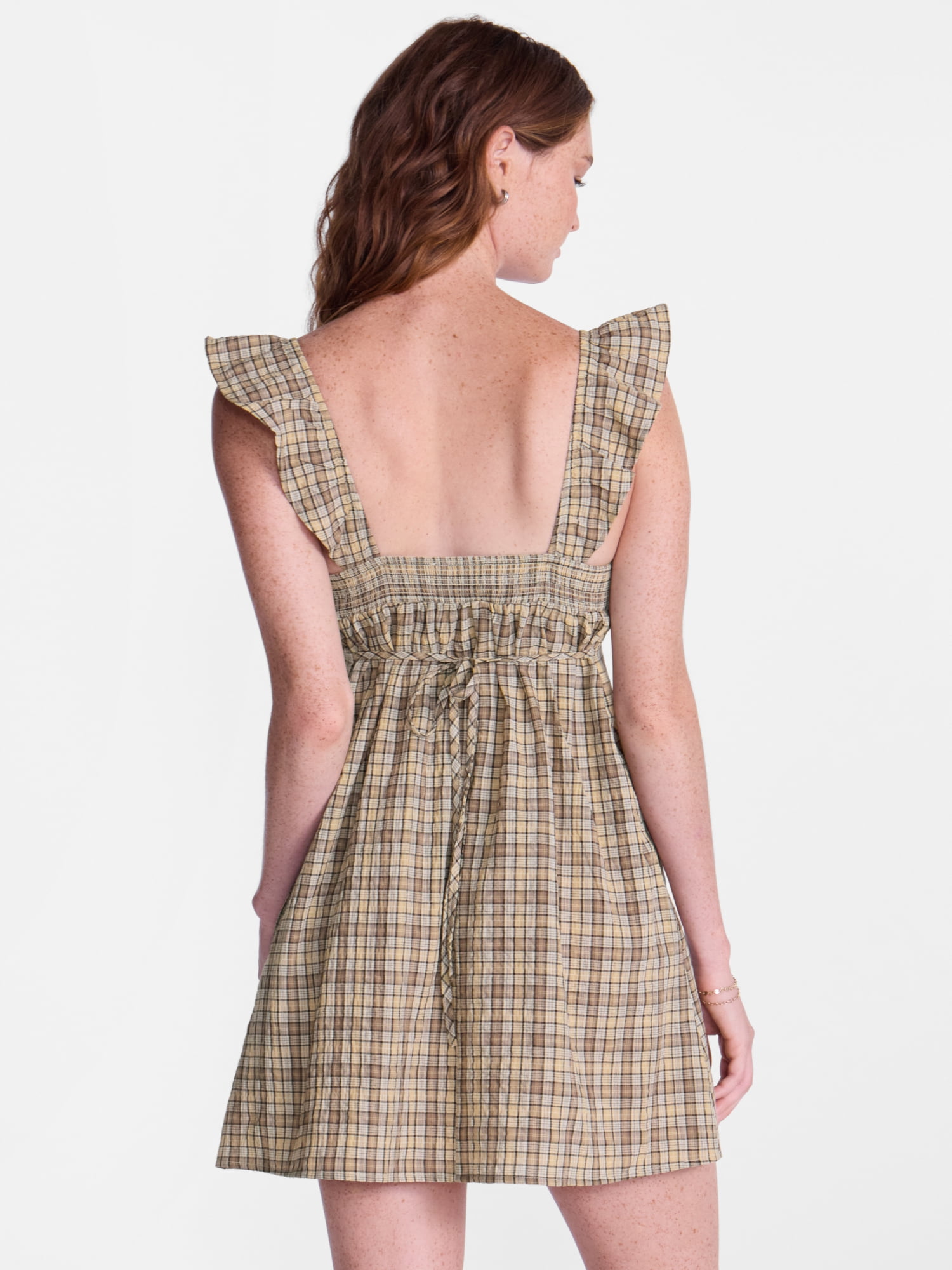 No Boundaries Plaid Picnic Mini Dress, Women’s XXS-XXL