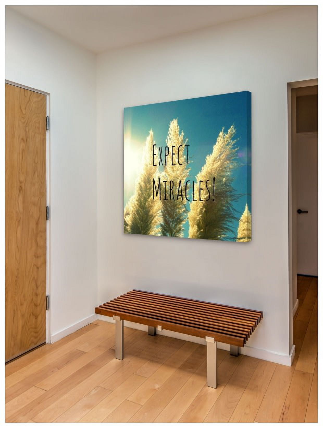Marmont Hill 'Expect Miracles Text' by Robin Delean Painting Print on Wrapped Canvas
