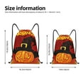 thumbnail image 2 of Fuzoiu Halloween Pumpkin Print Drawstring Backpack for Gym, Travel, Yoga,Sports Sackpack String Bag for Women Men-Small, 2 of 6
