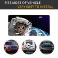 thumbnail image 5 of Zufioo Cat Astronaut Print Car Aluminum Front License Plate, 12x6 Inch Decorative Personalized Car License Plate Car Accessories, 5 of 8