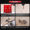 thumbnail image 4 of Hinge Positioning Ruler, Cabinet Hardware Jig 35mm Aluminium Alloy  for Furniture Processing, 4 of 8
