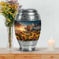 thumbnail image 7 of MUKTIVE Sparrow Adult Urn for Ashes for Women, Blue memorial Urn, Sunflower Keepsake Urn for Men, Large Sunrise Burial Urns for Parents Remains (1 Large, 4 Keepsake), 7 of 7