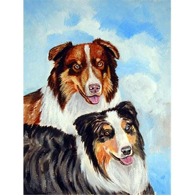 28 x 40 Po. Drapeau Australien Berger Double Trouble Taille Maison