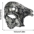 thumbnail image 2 of Máscara de Halloween Robot Steampunk - Máscara de maquillaje Venecia para hombre ER, 2 of 5