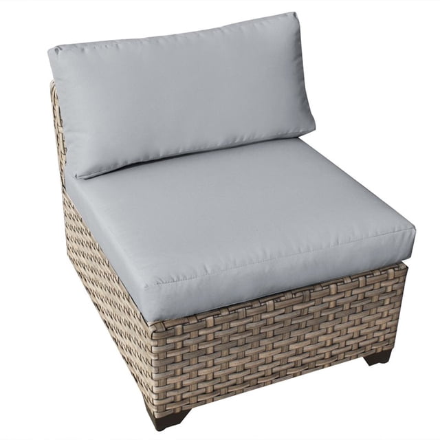 TKC Monterey Armless Patio Chair in Gray (Set of 2)