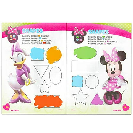 Disney Workbook Set Disney Activity Books -- 3 Disney Educational Workbooks Featuring Disney Frozen, Minnie Mouse, and Doc McStuffin with Frozen Stickers (Alphabet, Counting, Colors, Shapes