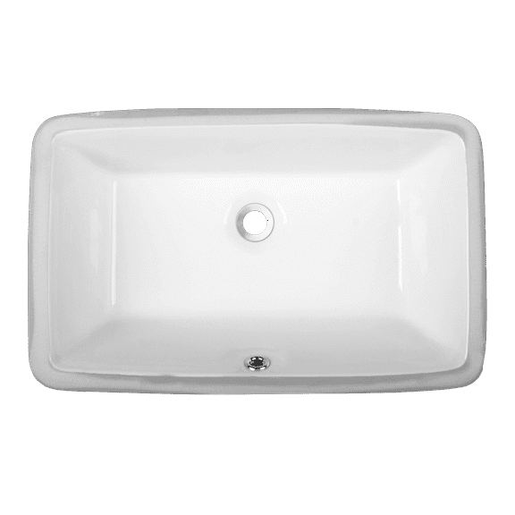 Magnolia Sinks 18 inch x 11 inch White Rectangle Porcelain Ceramic Undermount Bathroom Vanity Vessel Sink