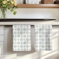 thumbnail image 7 of Blue Green Bohemia Kitchen Towels Set of 2, Vintage Abstract Boho Flowers Cream Absorbent Dish Towels for Kitchen, Microfiber Hand Towel, Quick Drying Tea Towel for Cleaning Decorative Dishcloths, 7 of 7