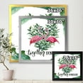 thumbnail image 4 of Designart 'Eucalyptus Leaves With Flamingo Floral Heart' Traditional Framed Art Print, 4 of 4