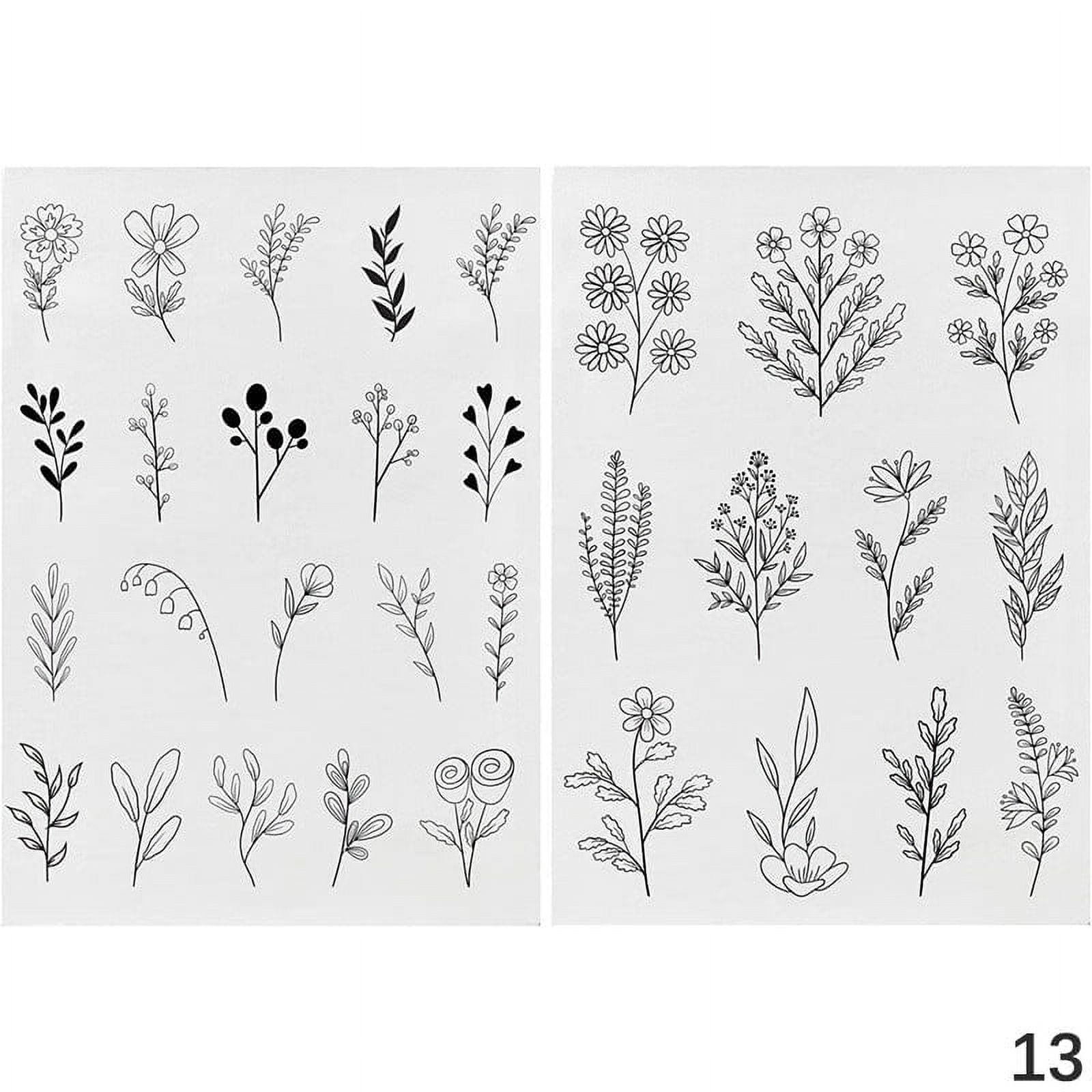 Lot De 50 Stabilisateurs De Broderie Solubles Dans L'eau - Motif Floral - Neuf