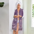 thumbnail image 5 of Zipper Lightweight Robes for Women 3/4 Length Sleeve Summer Housecoats for Women Zip Up Front Knee Length Vintage Floral Print Loose Fit Sleepwear Nightgown with Pockets Multicolor L, 5 of 8