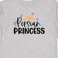 thumbnail image 4 of Inktastic Persian Princess with Crown and Flowers Girls Long Sleeve Toddler T-Shirt, 4 of 5