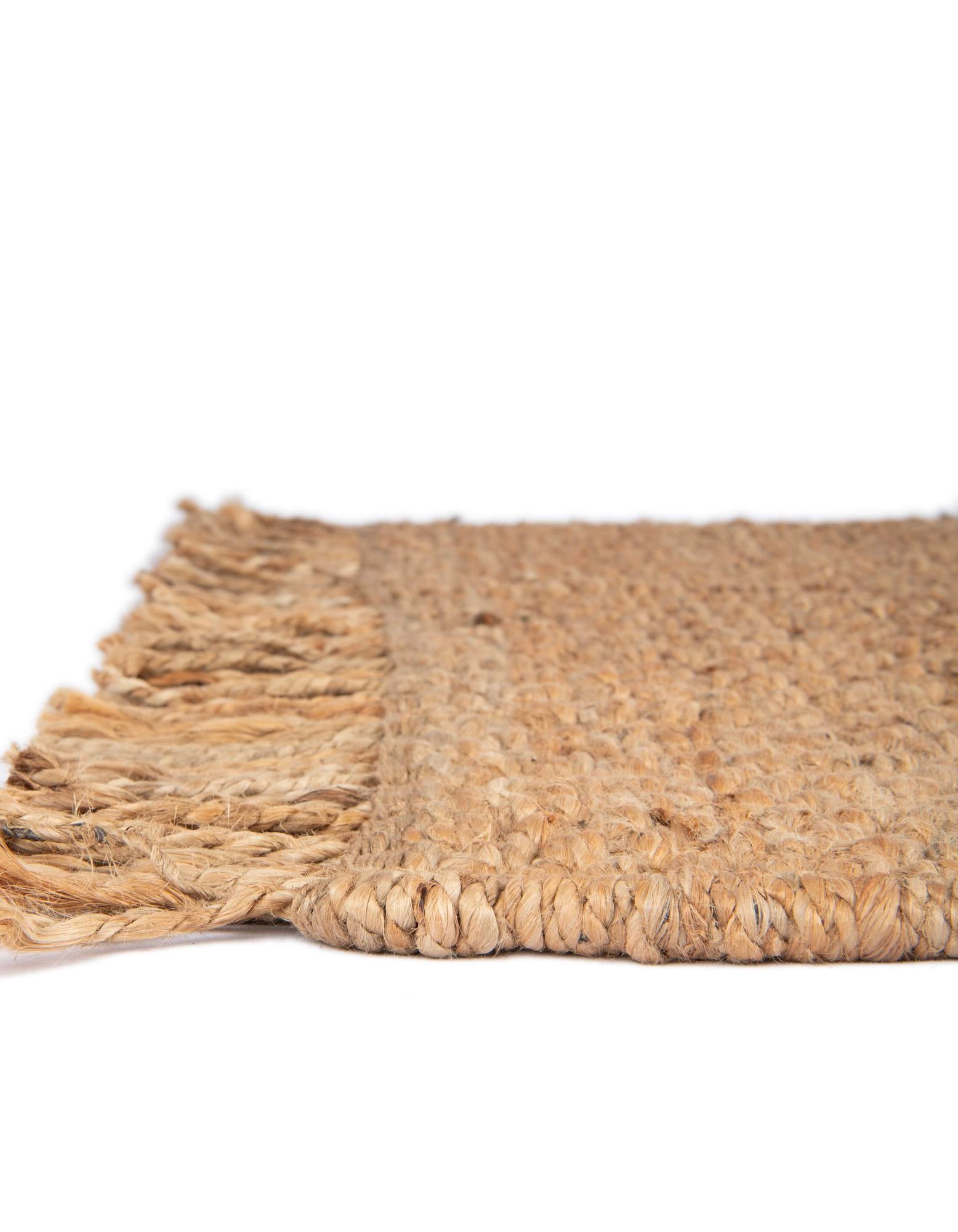 Unique Loom Chunky Jute Collection Area Rug (5' 1" x 8' Rectangle Natural)