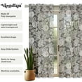 thumbnail image 5 of Vargottam Gray Fruits Print Sheer Curtains for Tall Doors & Windows - Set of 2, 90", Grommet Top, Printed Georgette Light Filtering Panels for Home Decor, 5 of 9