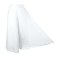 thumbnail image 3 of Women's Culottes Linen Wide Leg Pants Elastic Waist Casual Palazzo Trousers Women Linen Pants Color White Size S, 3 of 7