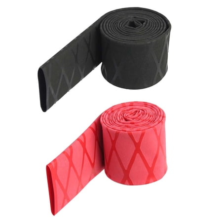 koolsoo 2 Pieces Non Slip Heat Shrink Wrap Tubing Fishing Rod Handle Black Red Operating Temperature: -55°C to +105°C