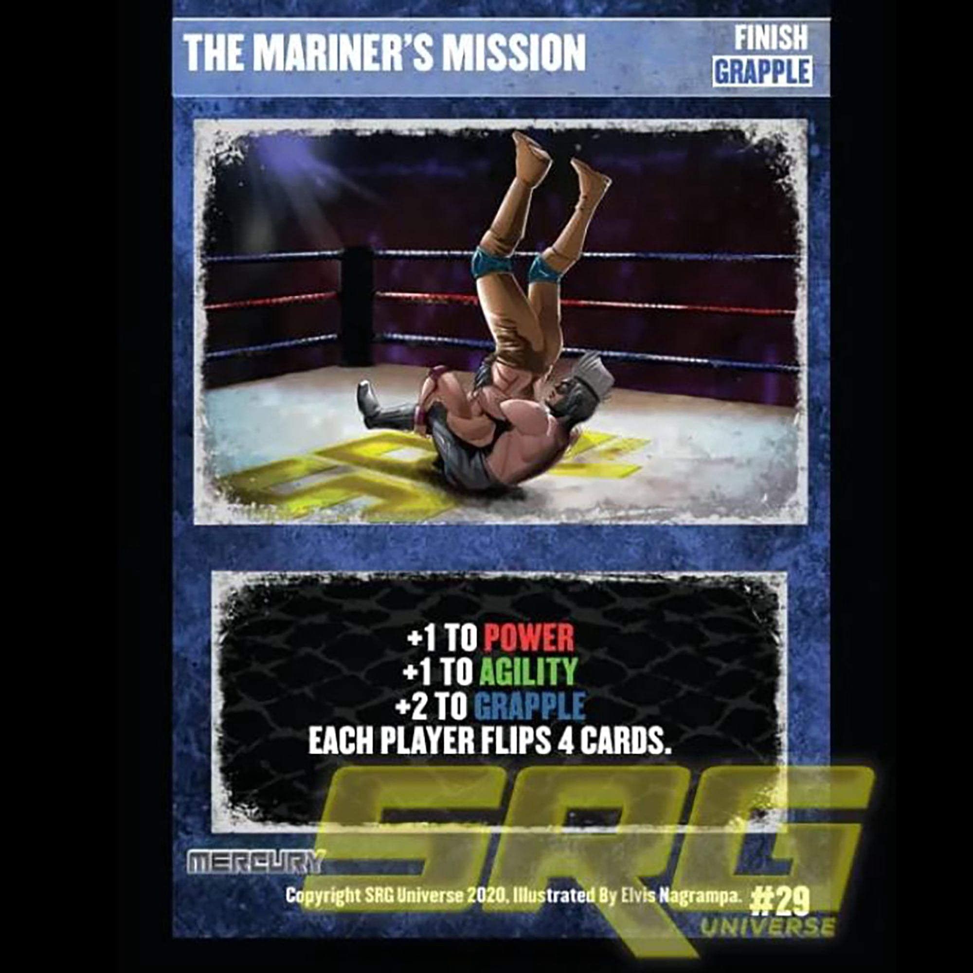 Supershow Cosmic Crusader: Mercury - Wrestling Card and Dice Game. SRG Structure Deck. Ages 12+, 2-6 Players, 10 Min Game Play