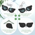 thumbnail image 6 of Hianjoo Adhesive Bra, 2 Pairs Sticky Bra Strapless Backless Invisible Silicone Bras Lift Push up Boobs with 2 Pairs Reusable Silicone Nipple Covers for Women, Black+Skin Color (E Cup), 6 of 7