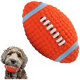 thumbnail image 1 of Rubber Ball For Dog, Pet Squeaky Toys, Dog Rugby Ball, Squeaky Latex Rubber Dog Toy Balls Bite Resistant Teeth Training Toys For Dogs - 14 * 8 Cm, 1 of 5