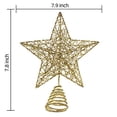 thumbnail image 3 of Decoración para árbol de Navidad Joiedomi Glitter Gold Star con 20 LED, 3 of 7
