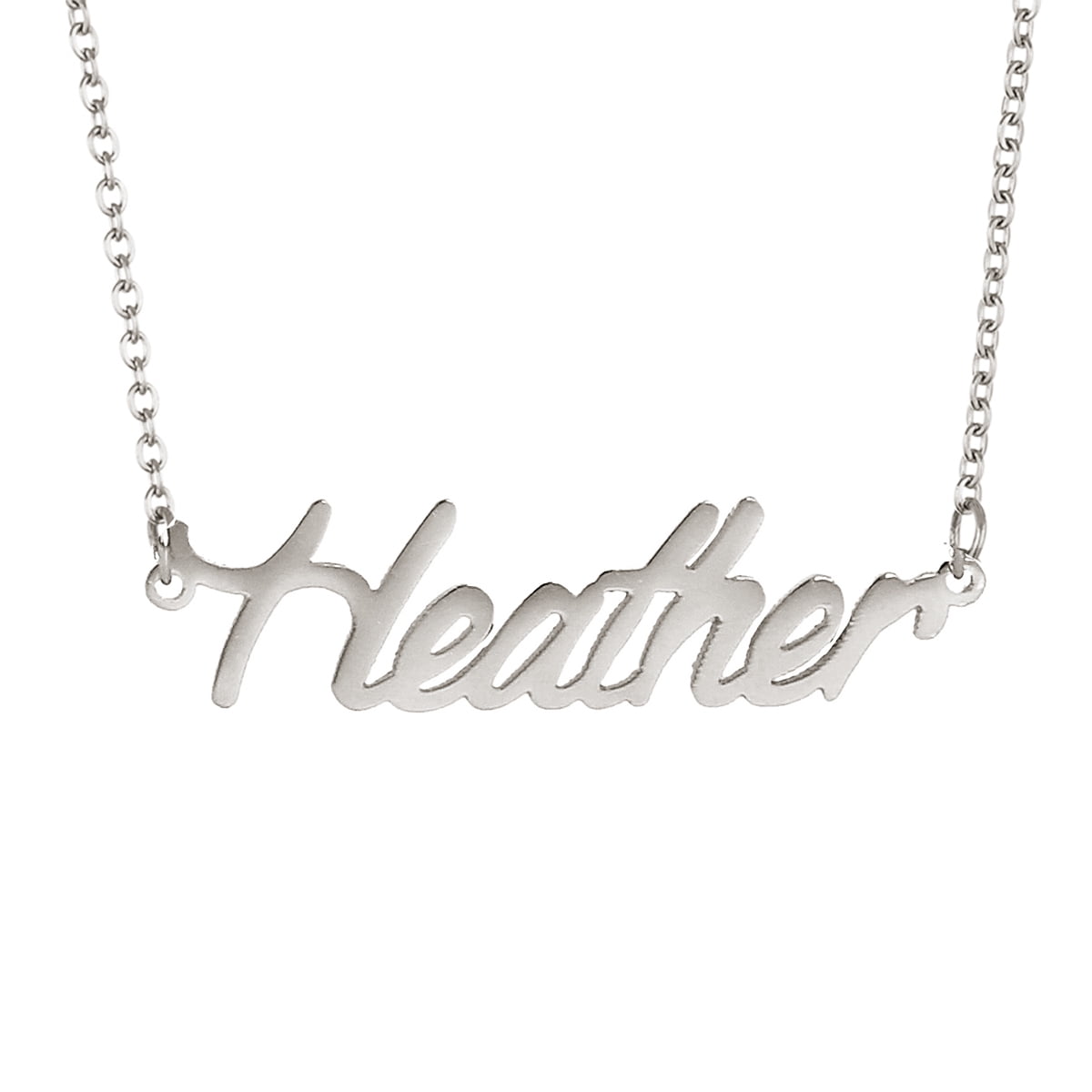 Hearther Name Necklace Stainless Steel Jewelry Valentine Gift
