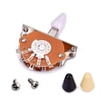 thumbnail image 4 of kusrkot 1 Set Bass Guitar Copper Switch Toggle with Black Yellow White Knobs Tips, 4 of 9