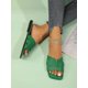 thumbnail image 2 of H Sandals Sandalias planas recortadas con puntera abierta, sandalias de playa Verde 26.5 cm Verde 26.5 cm Xishao ropa, 2 of 2