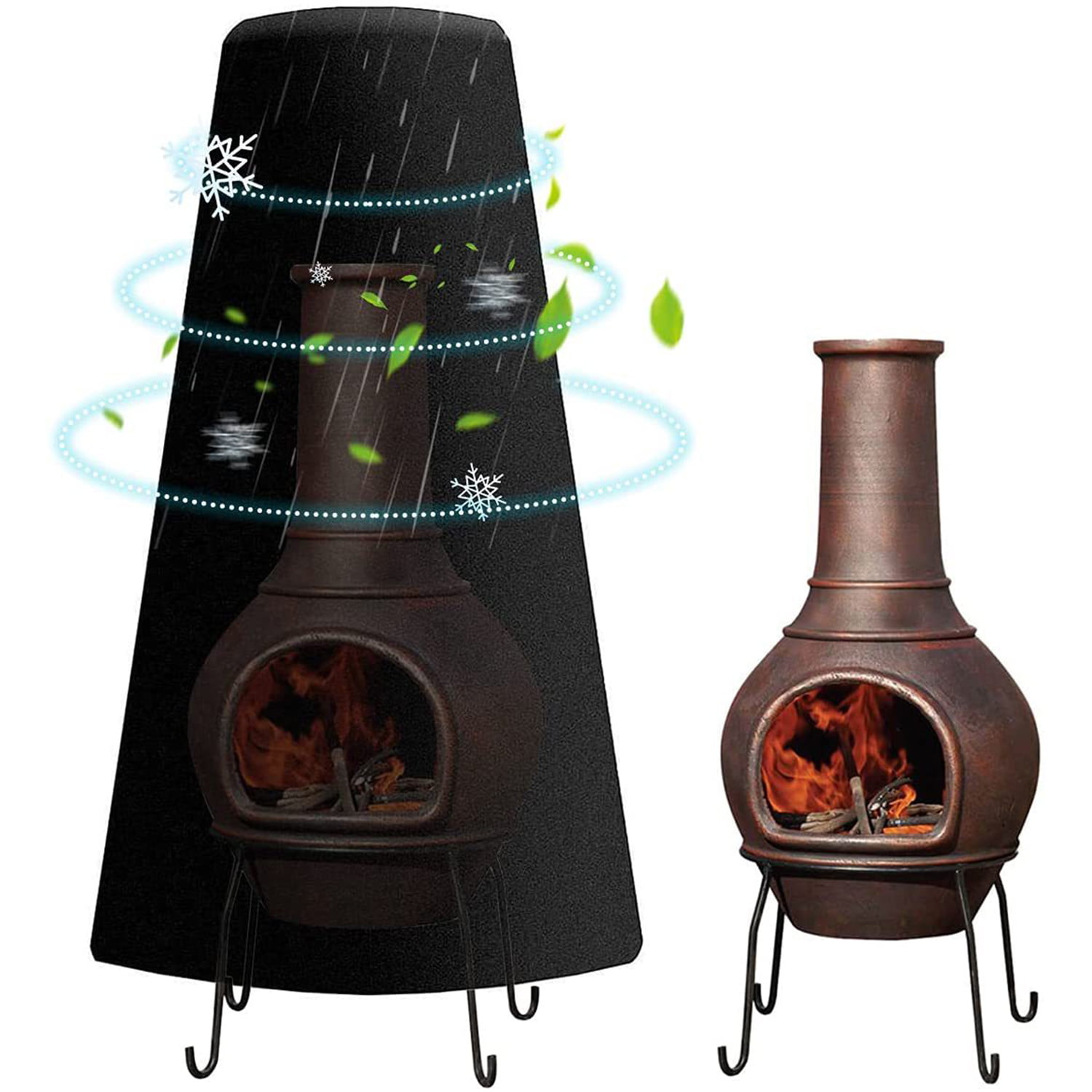 New Chiminea Cover Waterproof Durable Tear & Rip Resistant Polyethylene Cover 