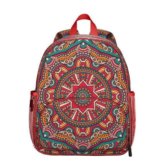 Zen Inspired Students Backpack - Yoga Mandala Design with Peace Serenity and Tranquility Pattern, Comfortable Dual Shoulder Support for School and Travel
