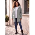 thumbnail image 2 of Roaman's Women's Plus Size Hooded Teddy Fleece Coat, 2 of 5