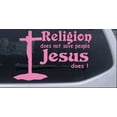 thumbnail image 1 of Religion Does Not Save People Jesus Does Car or Truck Window Decal Sticker, 1 of 1