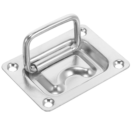 FOMIYES Plated Silver Stainless Steel Kayak Door Handle with Recessed Marine Hatch Pull Feature