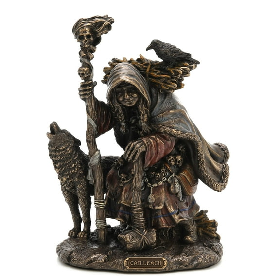 Veronese Design 7.25" Tall Cailleach Nan Cruachan Folklore Divine Hag Resin Sculpture Bronze Finish