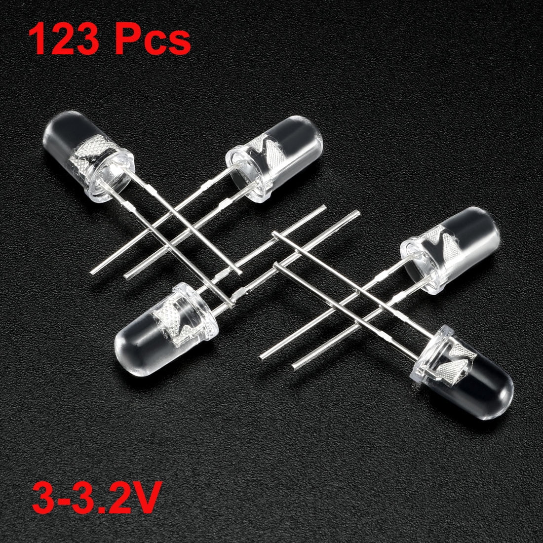 50pcs 5mm Colorful Fast Flashing LED Diode Electronics Emitting Light 3-3.2V