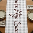 thumbnail image 5 of Yellow Sunflowers Table Runner, Summer Floral Elegant Pastoral Checkered Cotton Linen Table Runners 72 Inches Long, Dresser Scarf Runner for Dining/Coffee/Kitchen/TV Stands/Cabinets 13''x72'', 5 of 9
