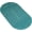 Turquoise, variant on Oval Bath & Shower Mat 27" x 15" Beige Anti-Slip PVC with Suction Cups