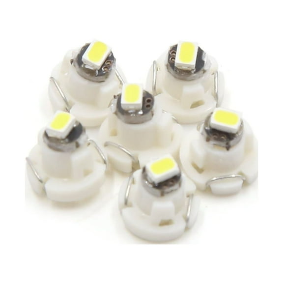6Pcs White 3020 Car T3  Dashboard Instrument Light Lamp Bulb Interior