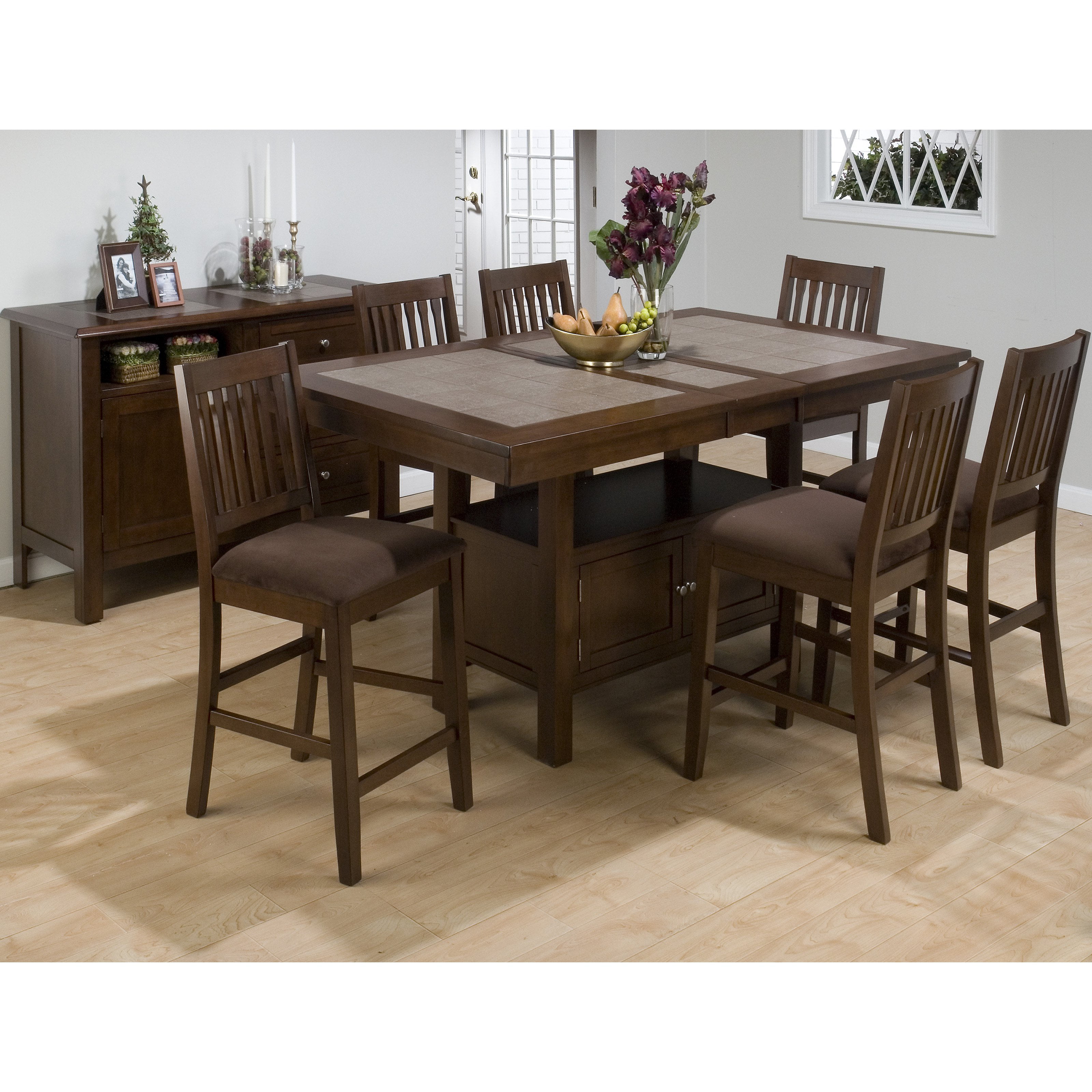 Jofran Trumbull 7 pc. Counter Height Dining Table Set - Dining Set Only