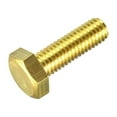 thumbnail image 1 of Unique Bargains Brass Hex Bolts, M8x25mm 1 Pack Fully Thread Grade 4.8 Machine Screws, 1 of 4