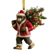 2026 Funny Sasquatch Christmas Ornament - Wildlife Wonders Collection, Myth-Inspired Holiday Decor with Double-Sided Print for Christmas Tree, Home & Office