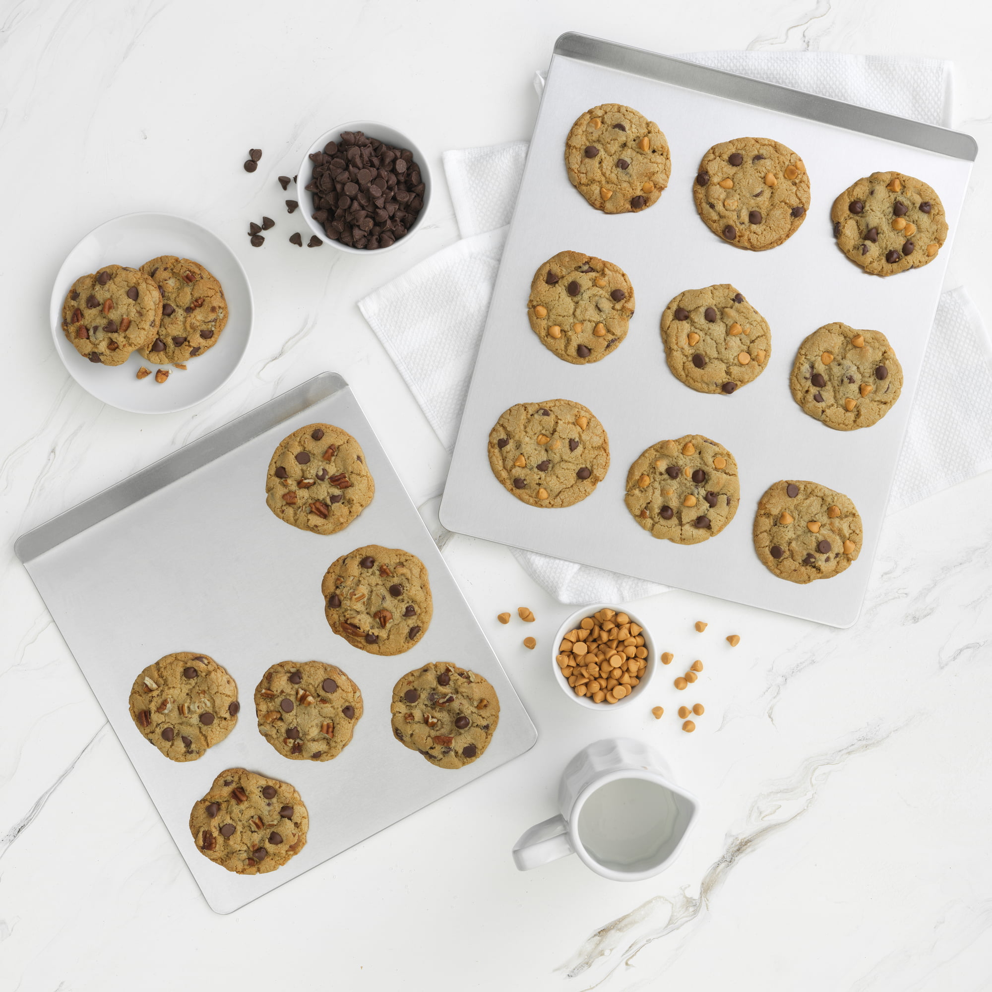 T-fal Airbake Natural Cookie Sheet, 3-piece Variety Set (16 X 14, 14 X 12,  14 X 9.5 Inches) & Reviews