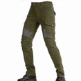 thumbnail image 3 of (Army Green-XS)Motorcycle Riding Jeans Motorbike Racing Pants Off-Road Outdoor Automobile Cycling Trousers With, 3 of 5