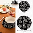 thumbnail image 3 of Skull 2 Pack Pot Holders Trivets, Heat Resistant Hot Pads for Kitchen Table Decoration Trivets for Hot Dishes/Pot/Bowl/Teapot/Kitchen Hot Pads Trivets, 7" + 9.45", 3 of 7