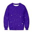 thumbnail image 4 of Women's Crewneck Sweatshirts Casual Long Sleeve Shirts Fashion Sparkle Printed Blouses Fall Casual Solid Color Pullover Tops Womens Outfits, 4 of 8